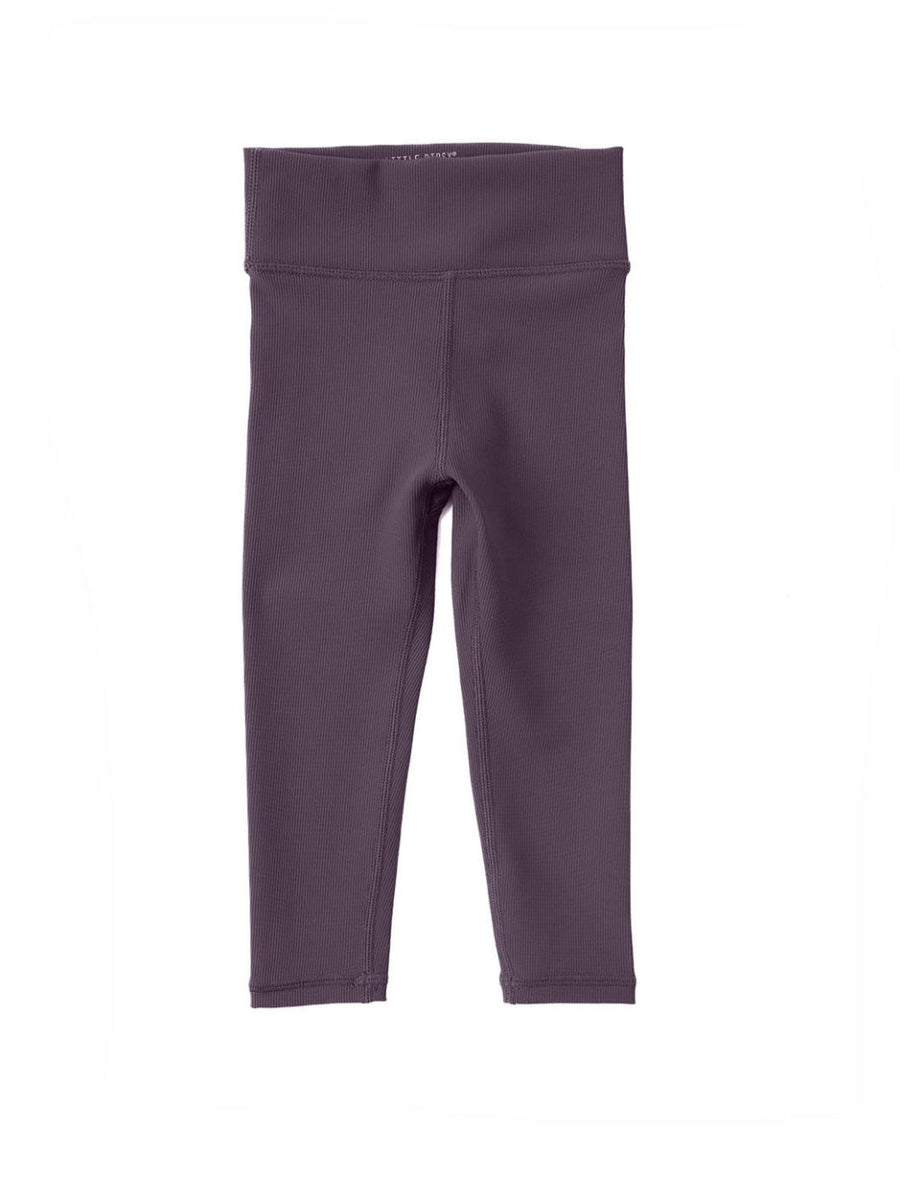 Athletic Ribbed Legging - Plum - Leggings