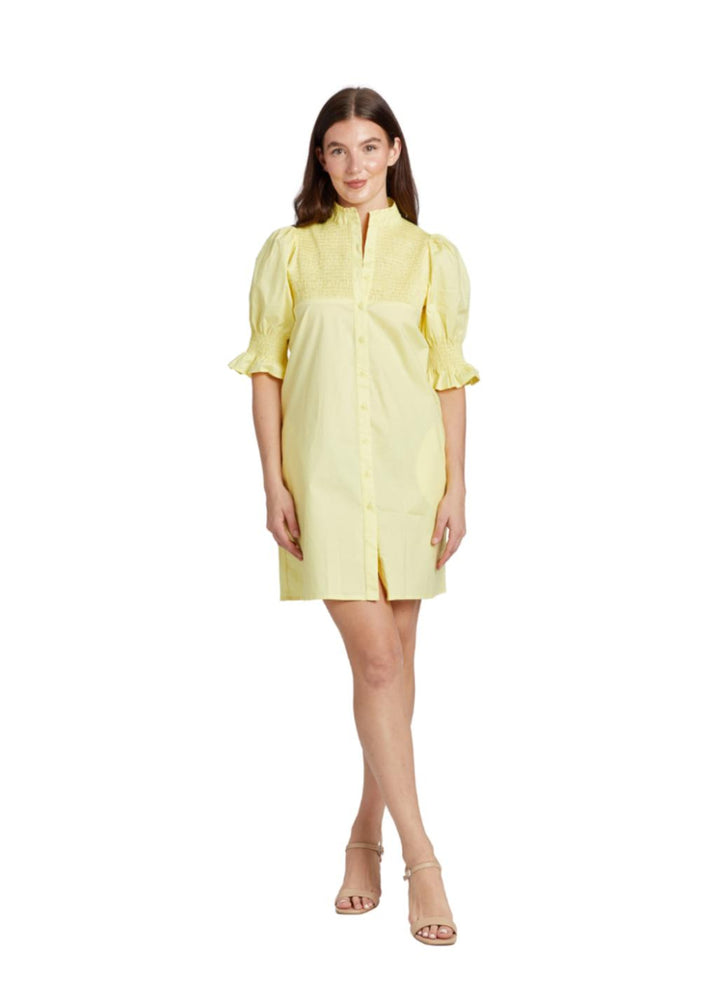Aubrey Smocked Dress - Butter - Dresses