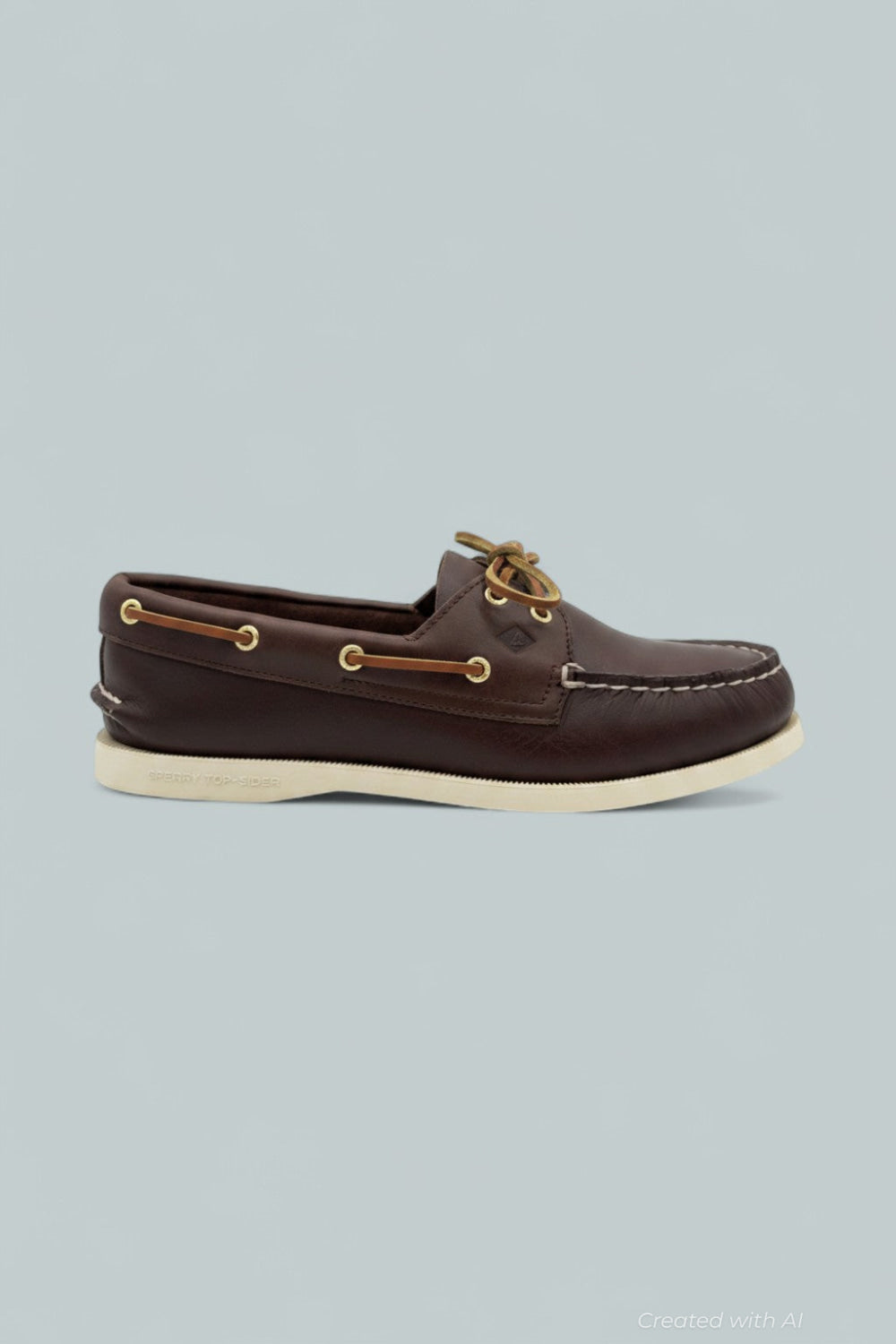 Authentic Original 2-Eye Leather Boat Shoes - Brown - 9.5 - Loafers
