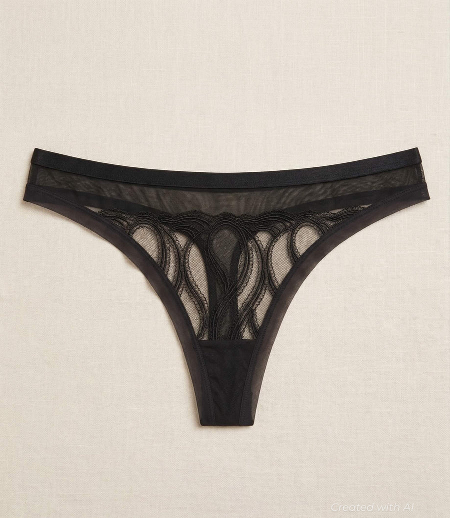 Authenticity Over Everything Thong - Black - FINAL SALE - XL - Underwear