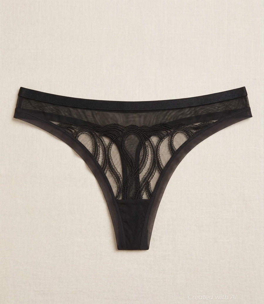 Authenticity Over Everything Thong - Black - FINAL SALE - XL - Underwear