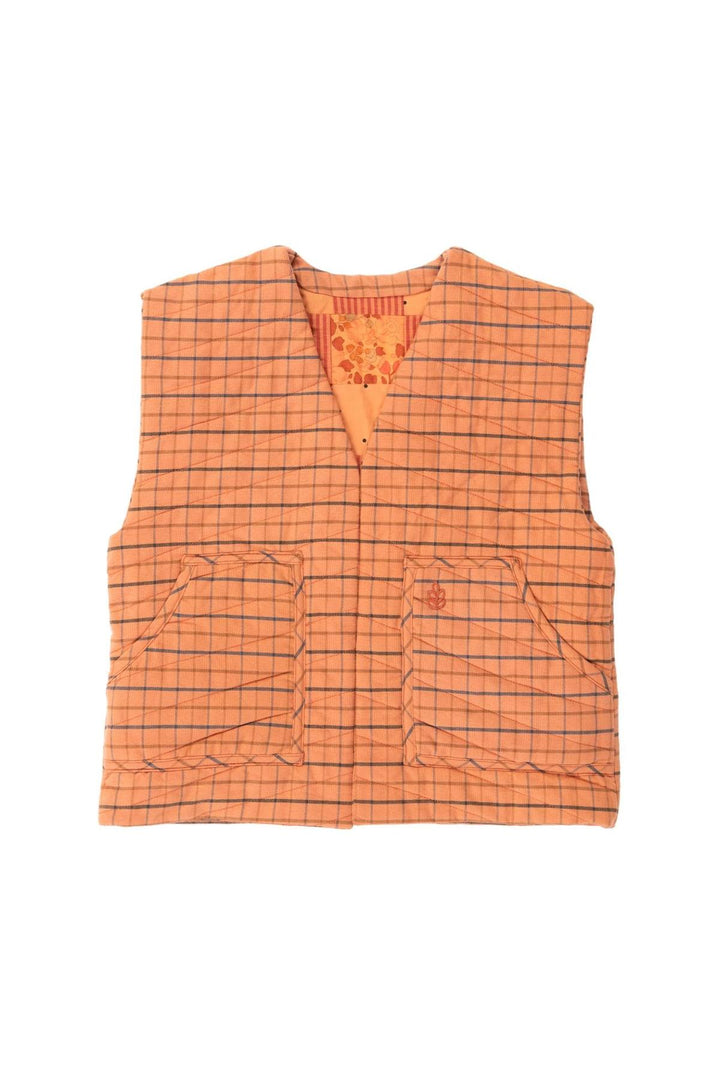 Children's Reversible Patchwork Vest - Apricot