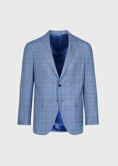Cashmere Plaid Sport Jacket - Blue