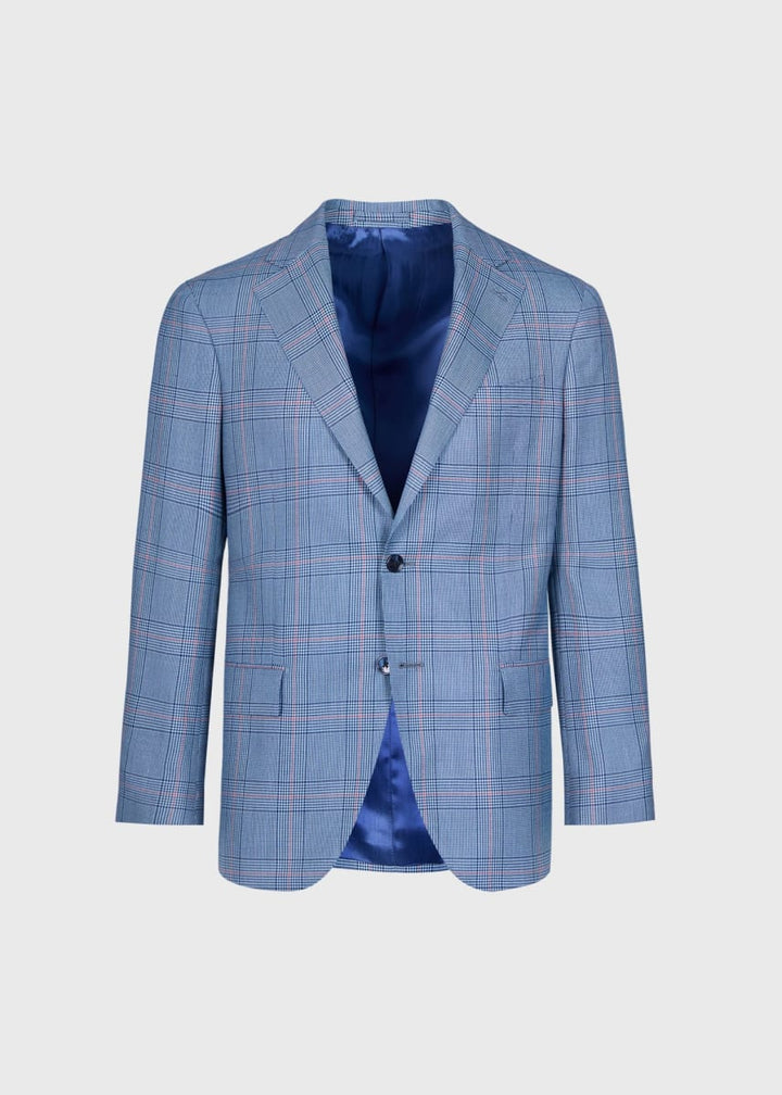 Cashmere Plaid Sport Jacket - Blue