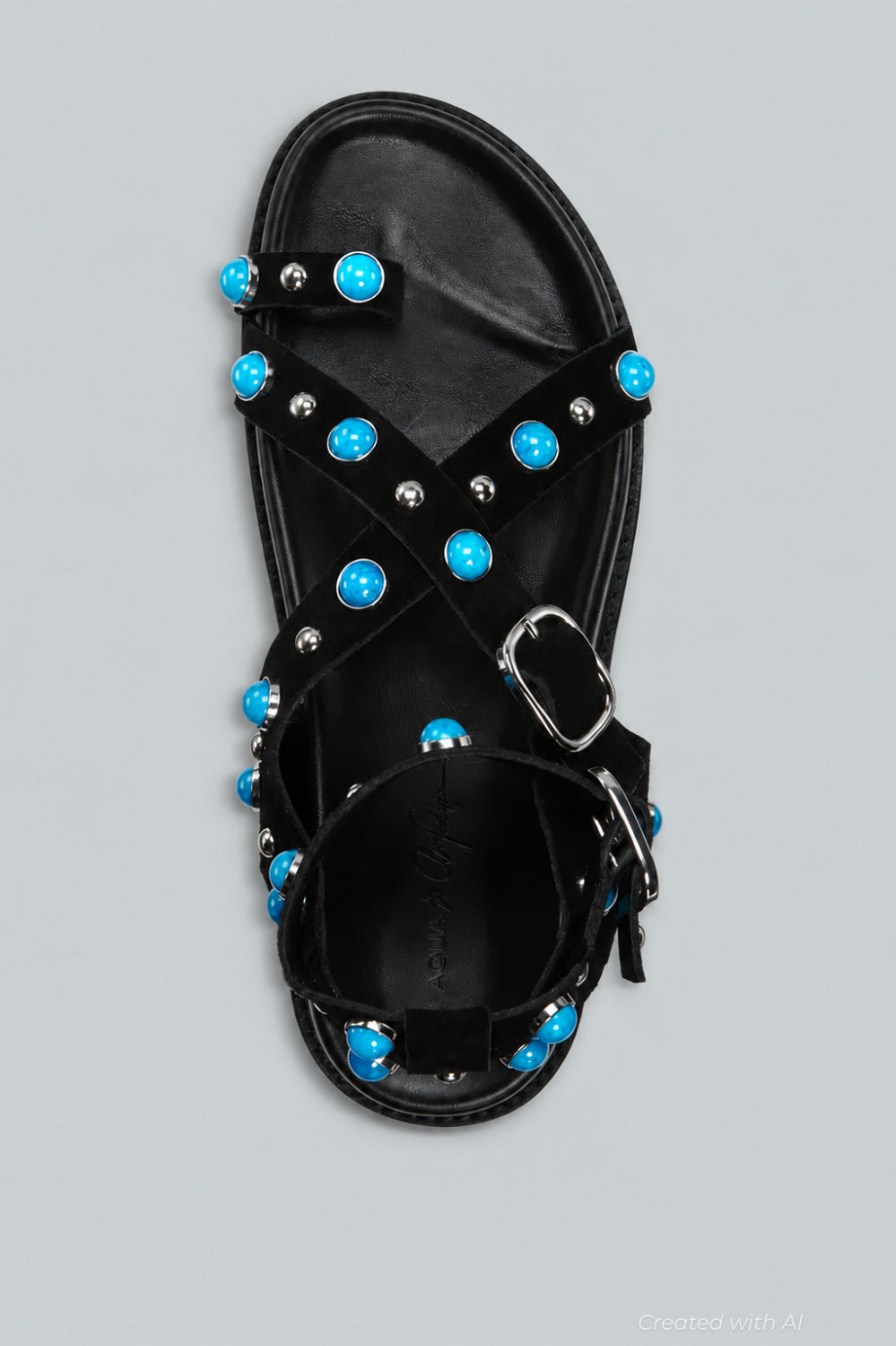 Ava Phillippe Women’s Jazzy Embellished Sandals Exclusive - Black Suede - 8 - Sandal