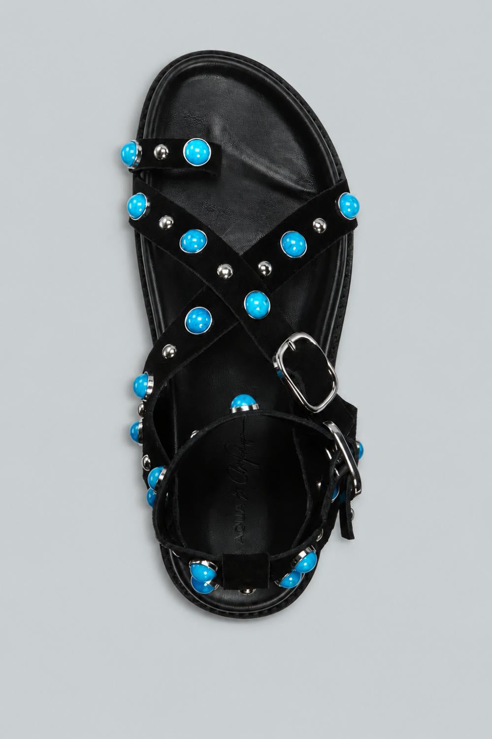 Ava Phillippe Women’s Jazzy Embellished Sandals Exclusive - Black Suede - 8 - Sandal