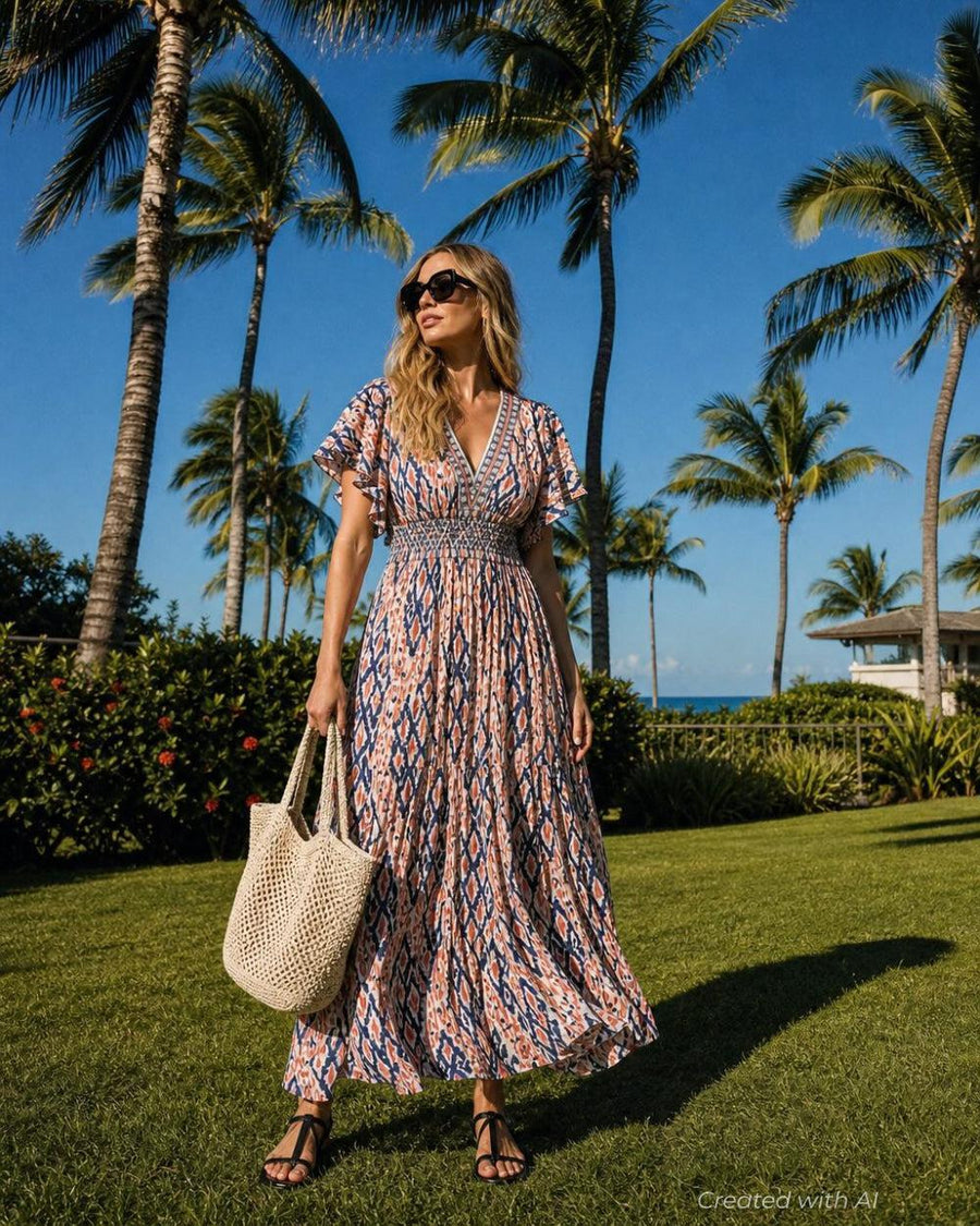 Avatara Maxi Dress - Coral - Dresses