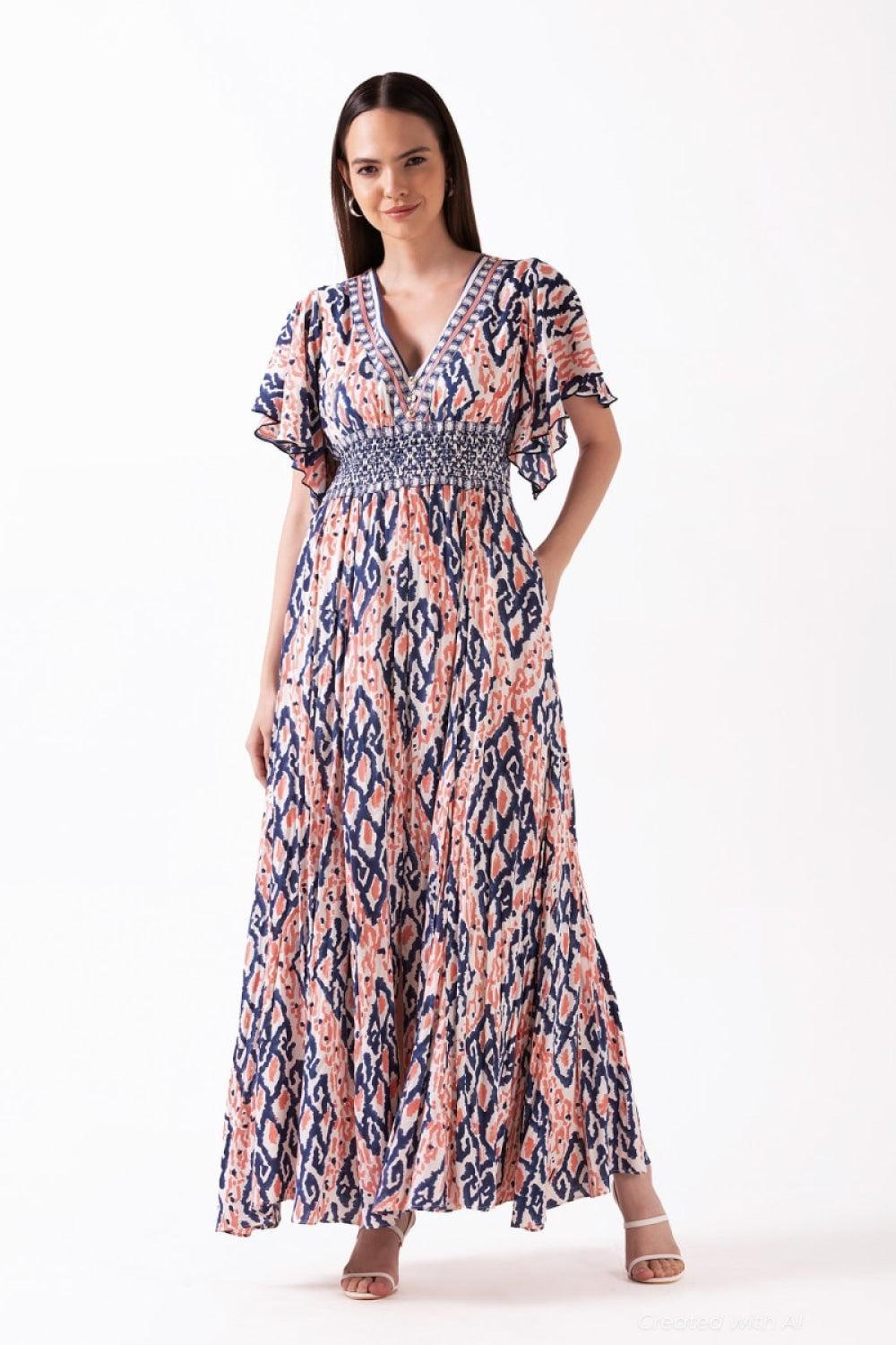 Avatara Maxi Dress - Coral - Dresses