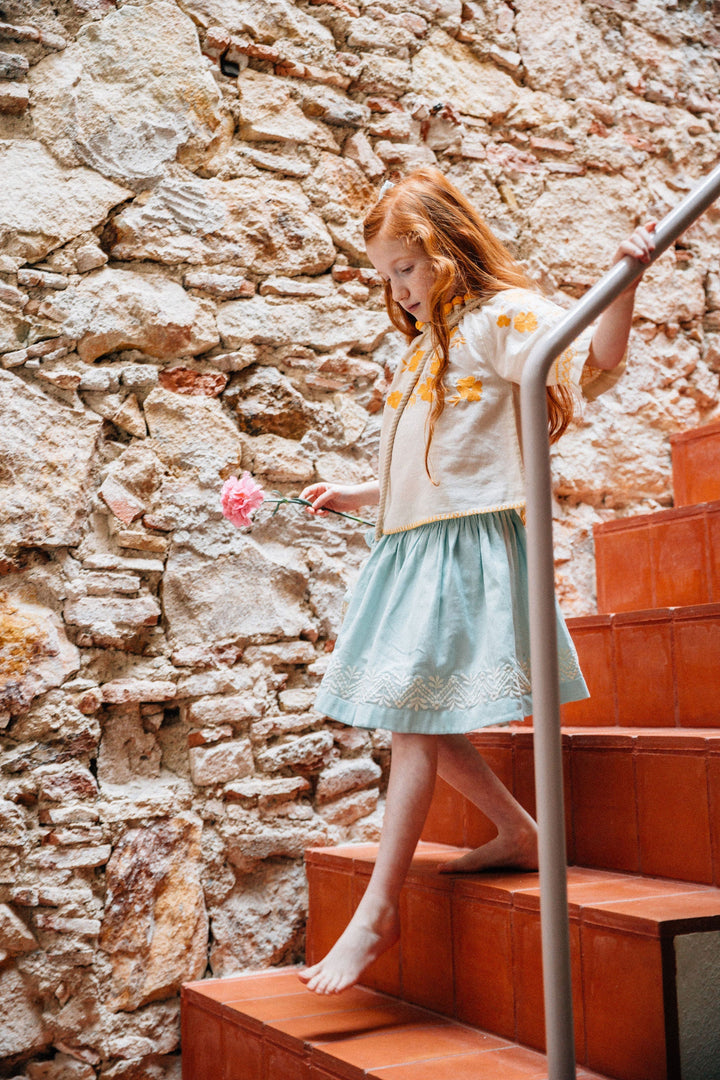 Marguerite Skirt - Blue Sky