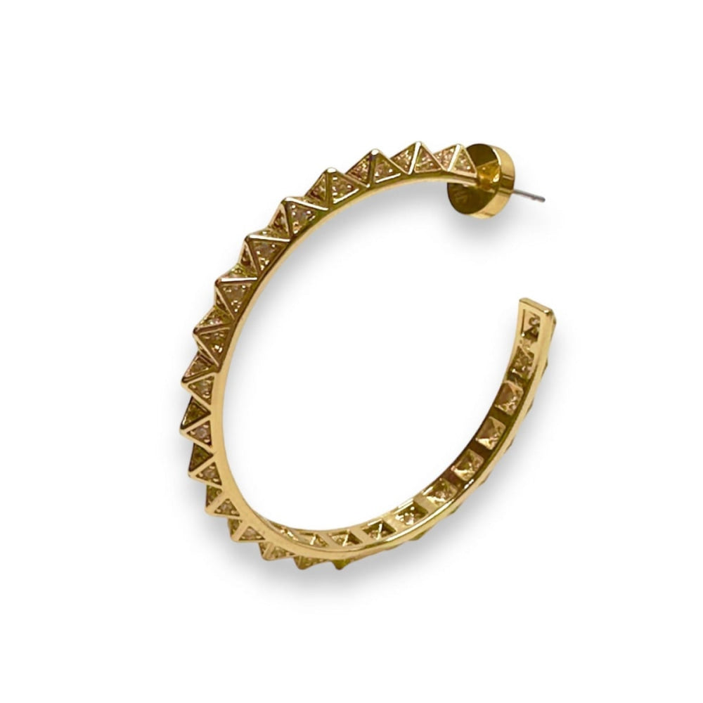 Ayla Hoop Earrings - Gold - One Size - Earrings