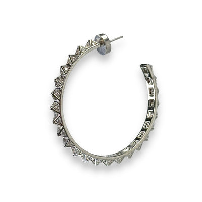 Ayla Hoop Earrings - Silver - One Size - Earrings