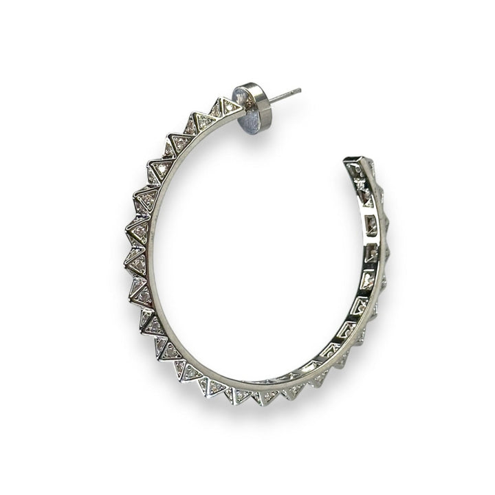 Ayla Hoop Earrings - Silver - One Size - Earrings