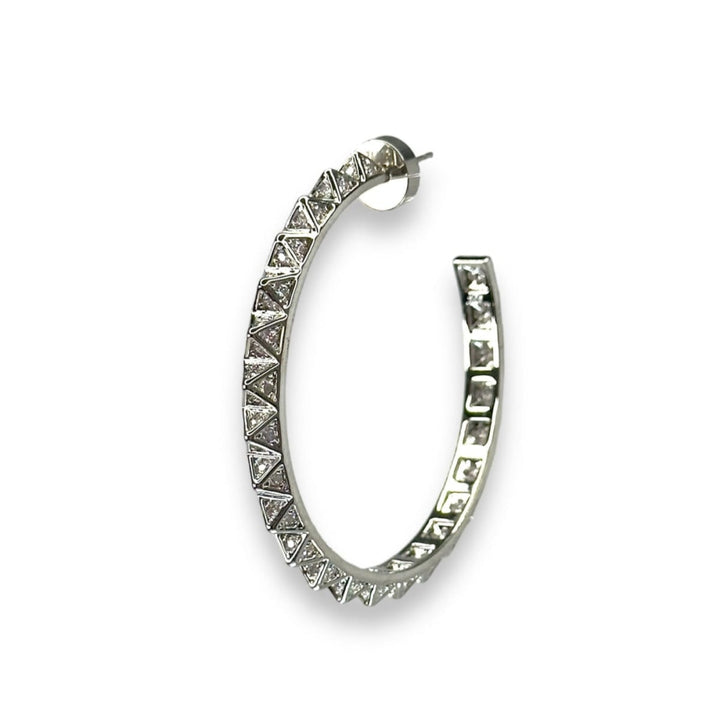 Ayla Hoop Earrings - Silver - One Size - Earrings