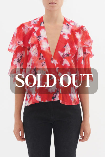 Azule - Mixed Red - FINAL SALE - Blouse