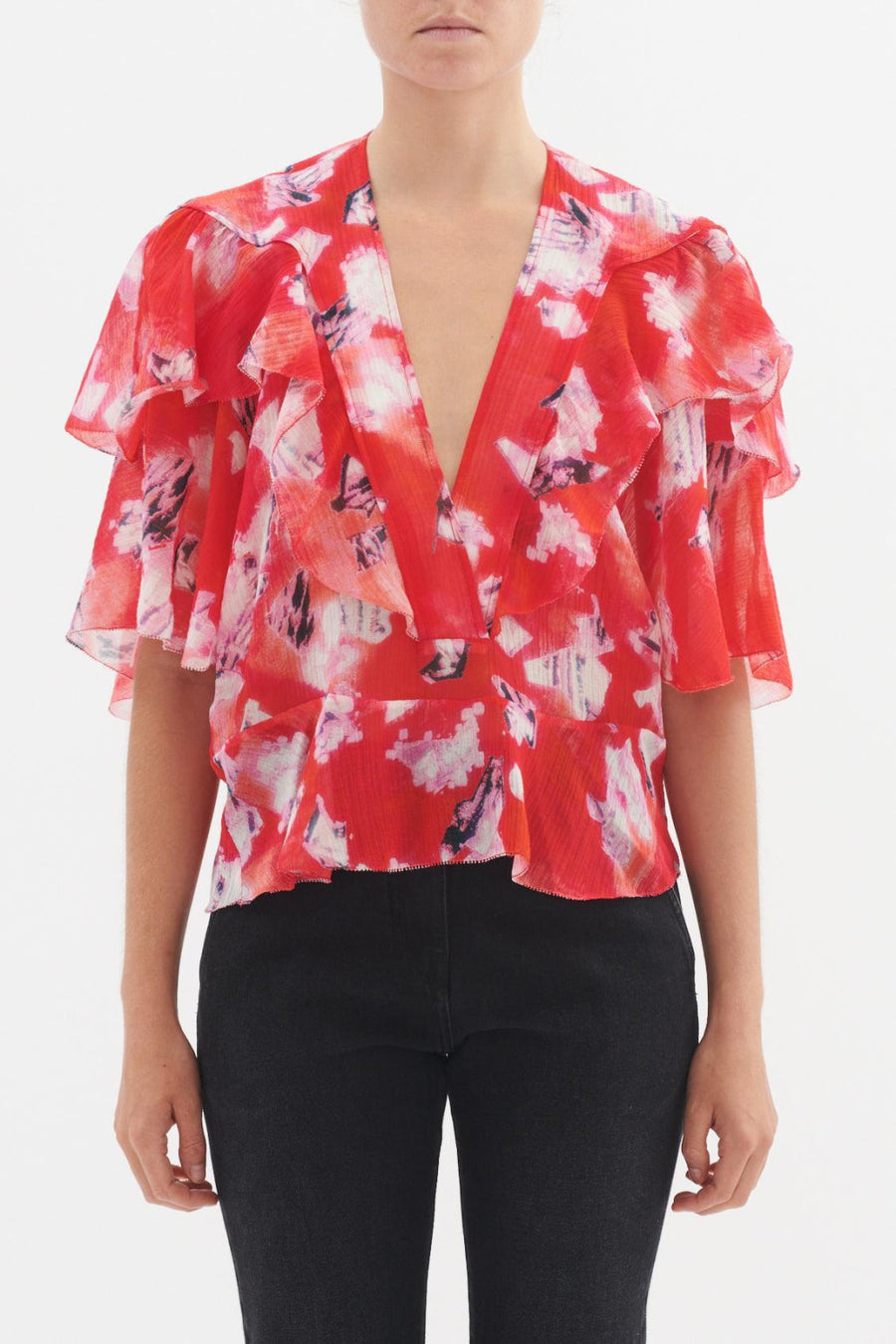 Azule - Mixed Red - FINAL SALE - Blouse