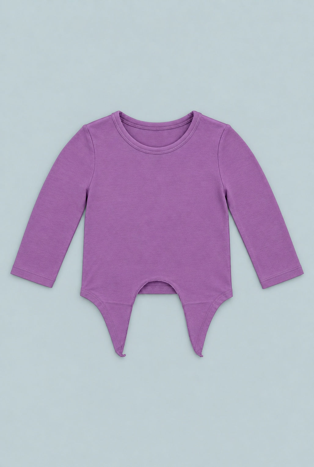 Deep Purple Long Sleeve Tie Top - Grape Jelly