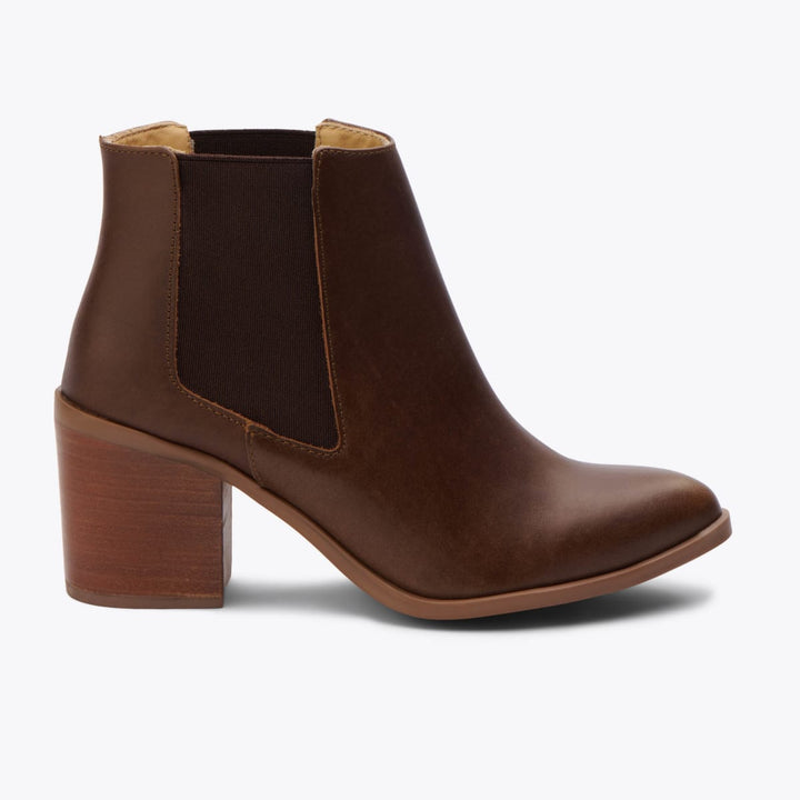 Heeled Chelsea Commuter Boot - Chocolate - FINAL SALE