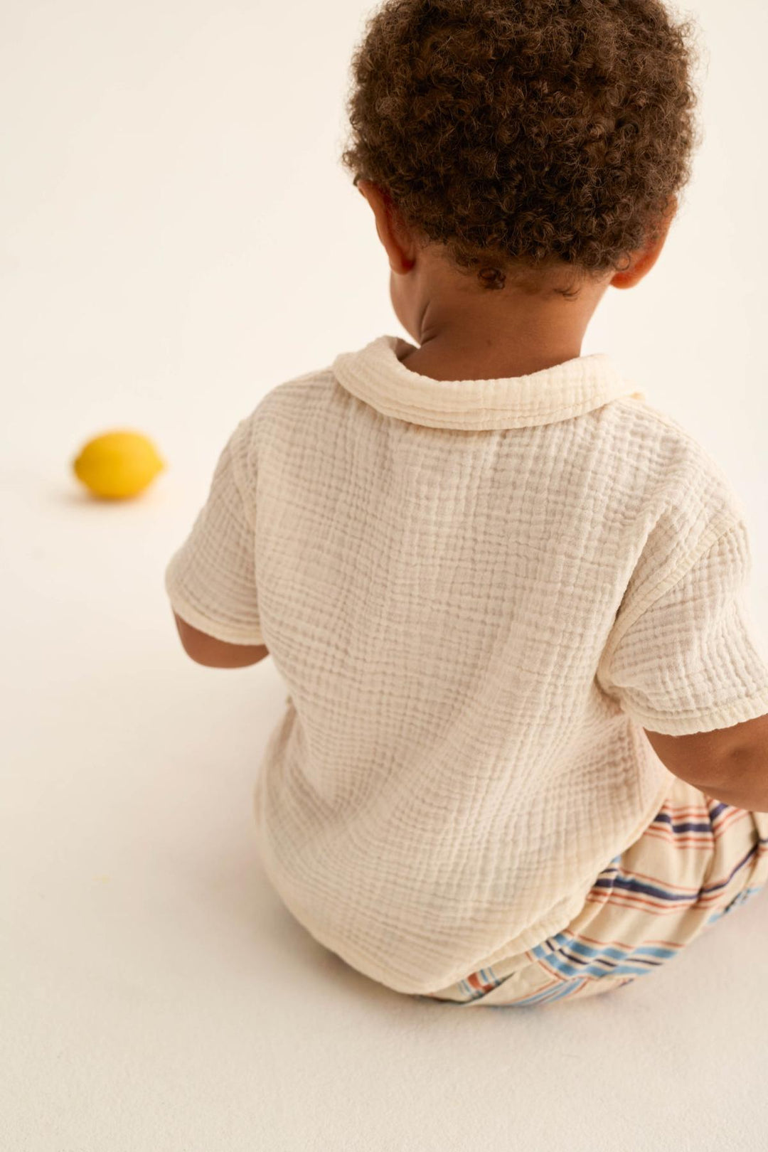 Soft Gauze Cotton Baby Shirt - Ivory