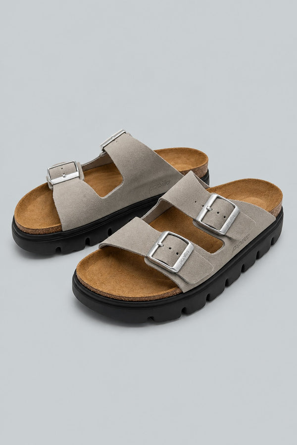 Arizona Chunky Suede Leather Sandals - Pure Sage/