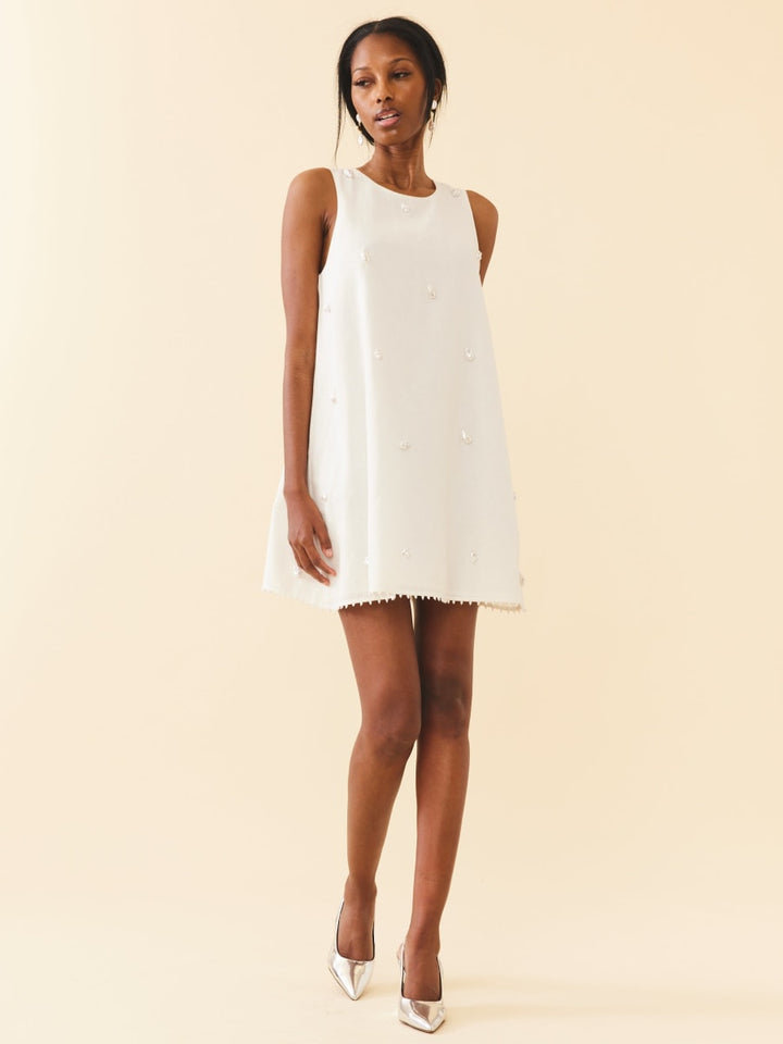 Mattie Dress - Pearly White