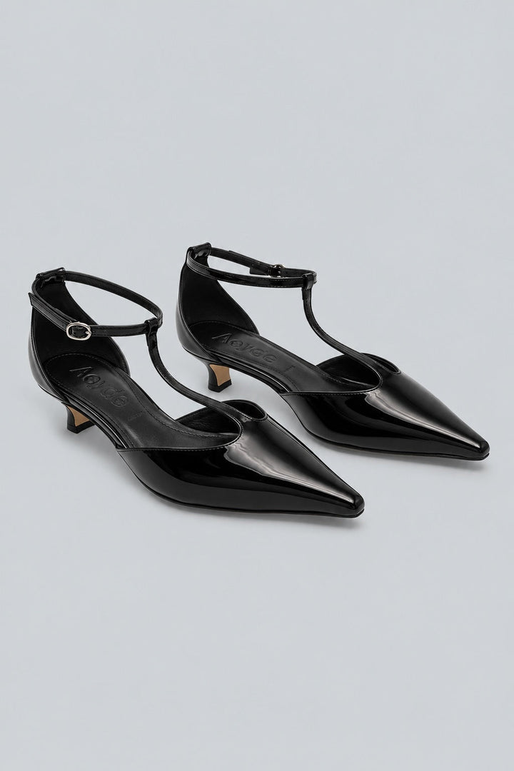 Liz T Strap Pumps - Black