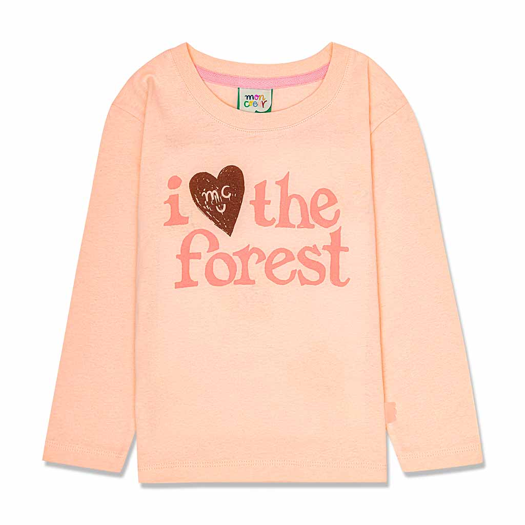 I Love The Forest Kid T-Shirt - Soft Pink