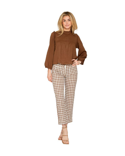 Lily Pant - Brown Gingham