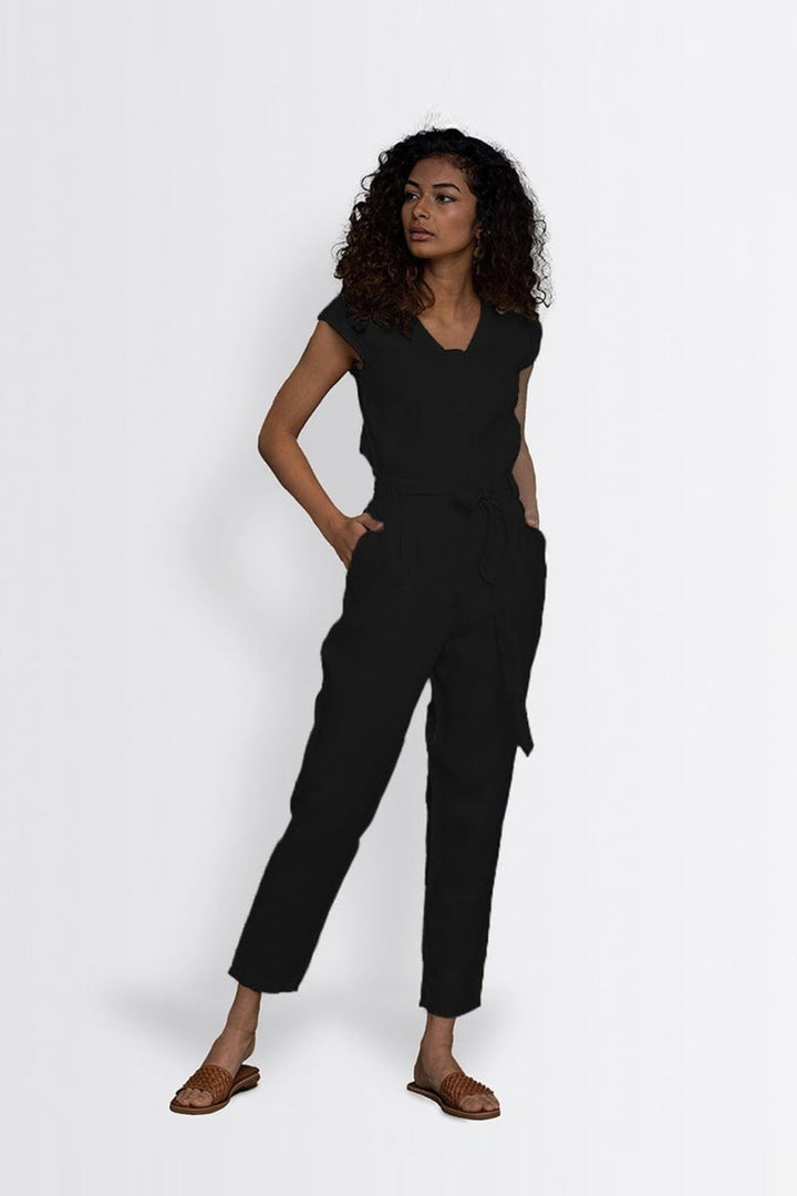 Hemp Noir Jumpsuit - Black