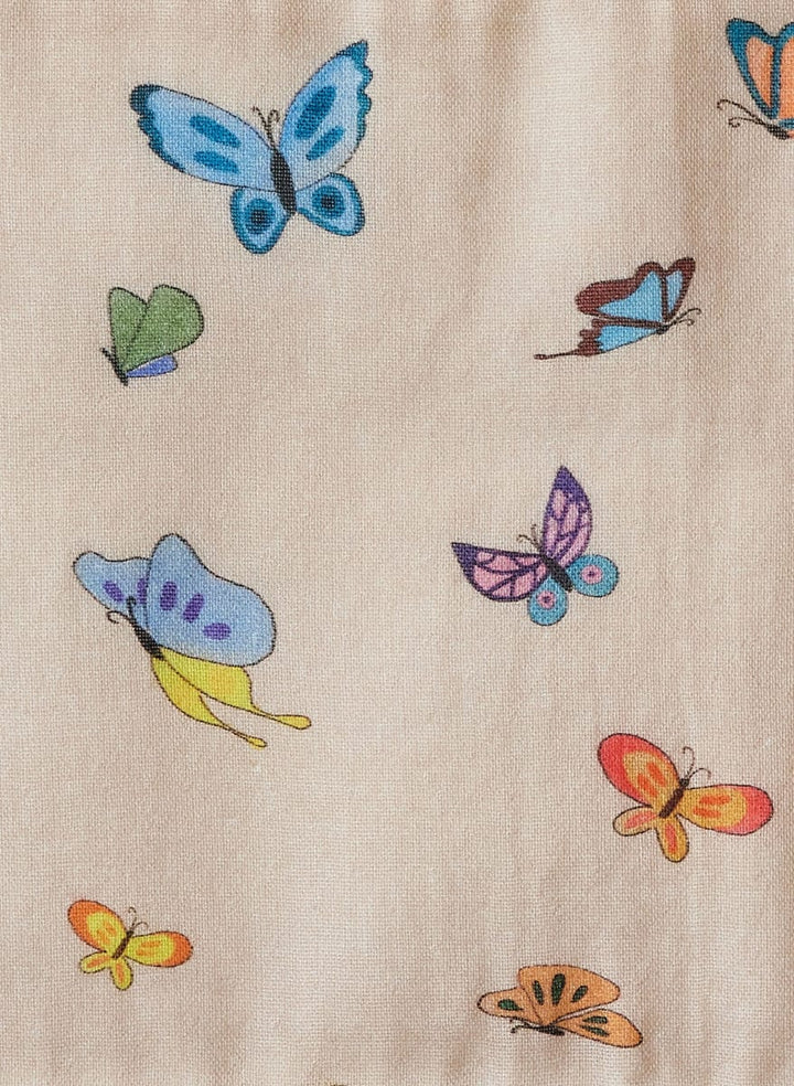Burp Cloth - Blush Peach Madame Butterfly