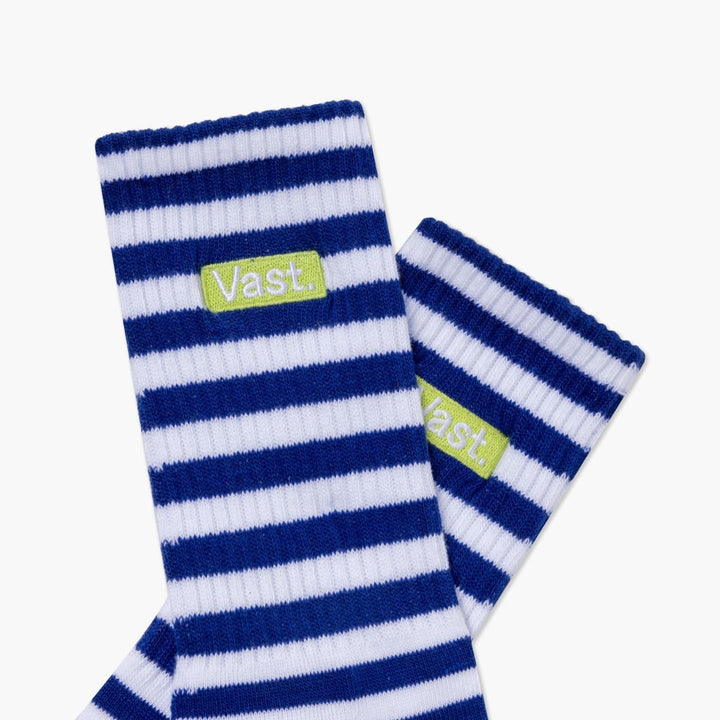 Deep Ocean Striped Socks - Navy