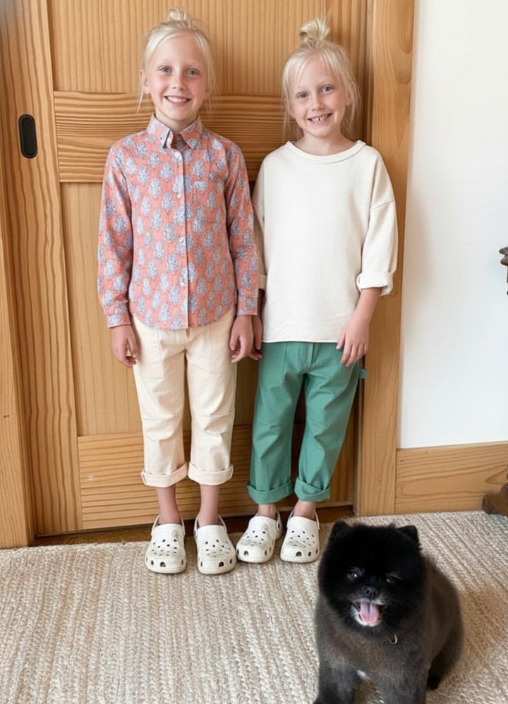 Family Cargo Pant Child - Kashmir Green Organic