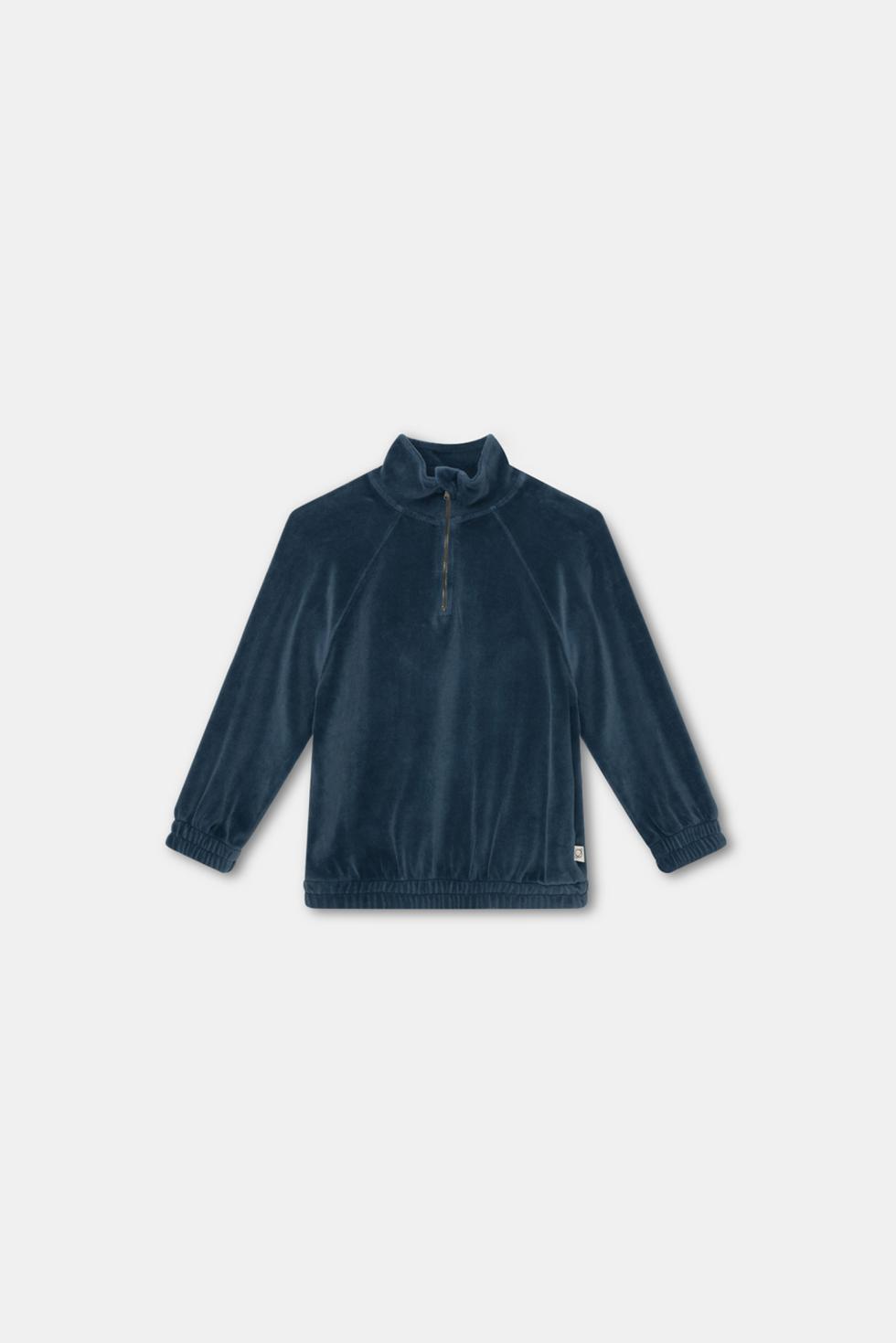 Velour sweatshirt - Dark Teal