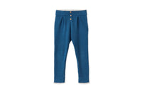 Organic Cotton Nordic Knit Trousers - Fjord Blue