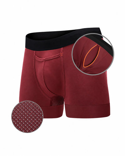 Elite Air II Longer Boxer Brief - Oxblood