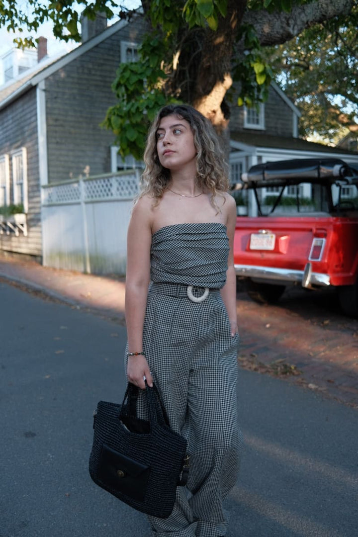 The LIDO Straw Tote - Black