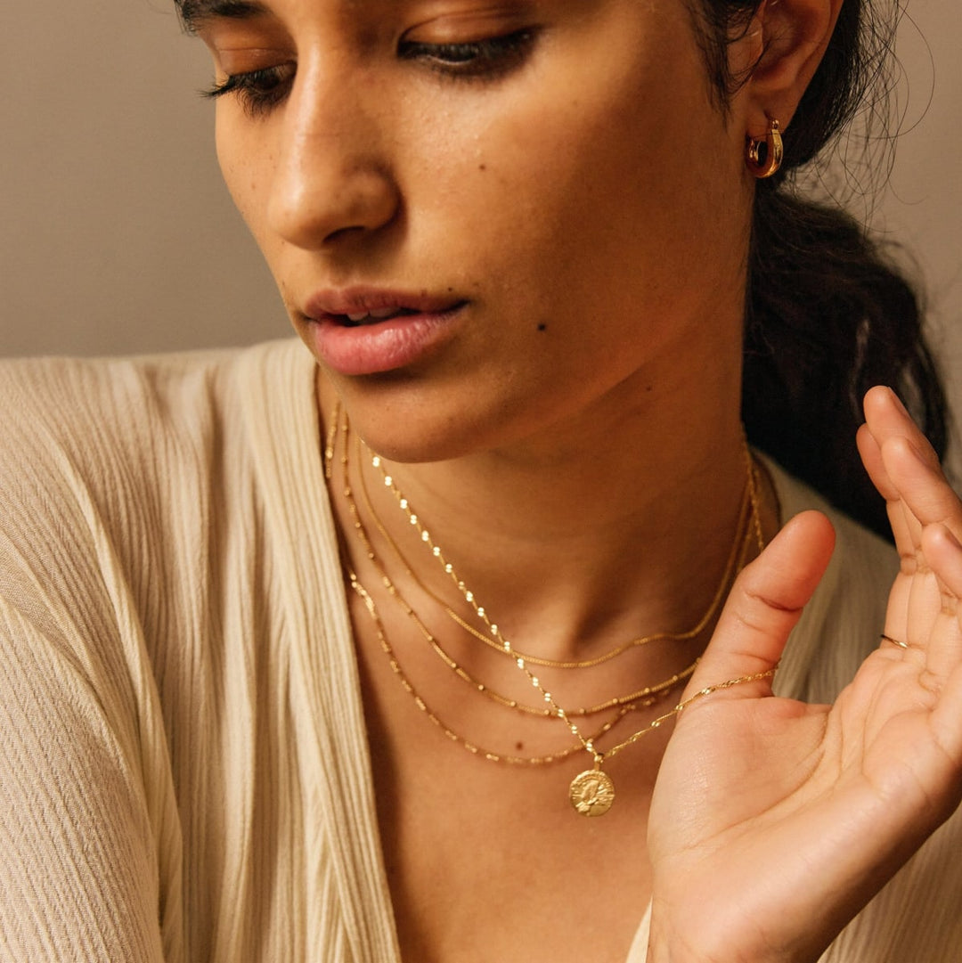 Dove Coin Necklace - Gold