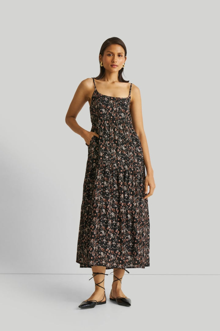 Strappy Tiered Maxi Dress - Wildflower Waltz