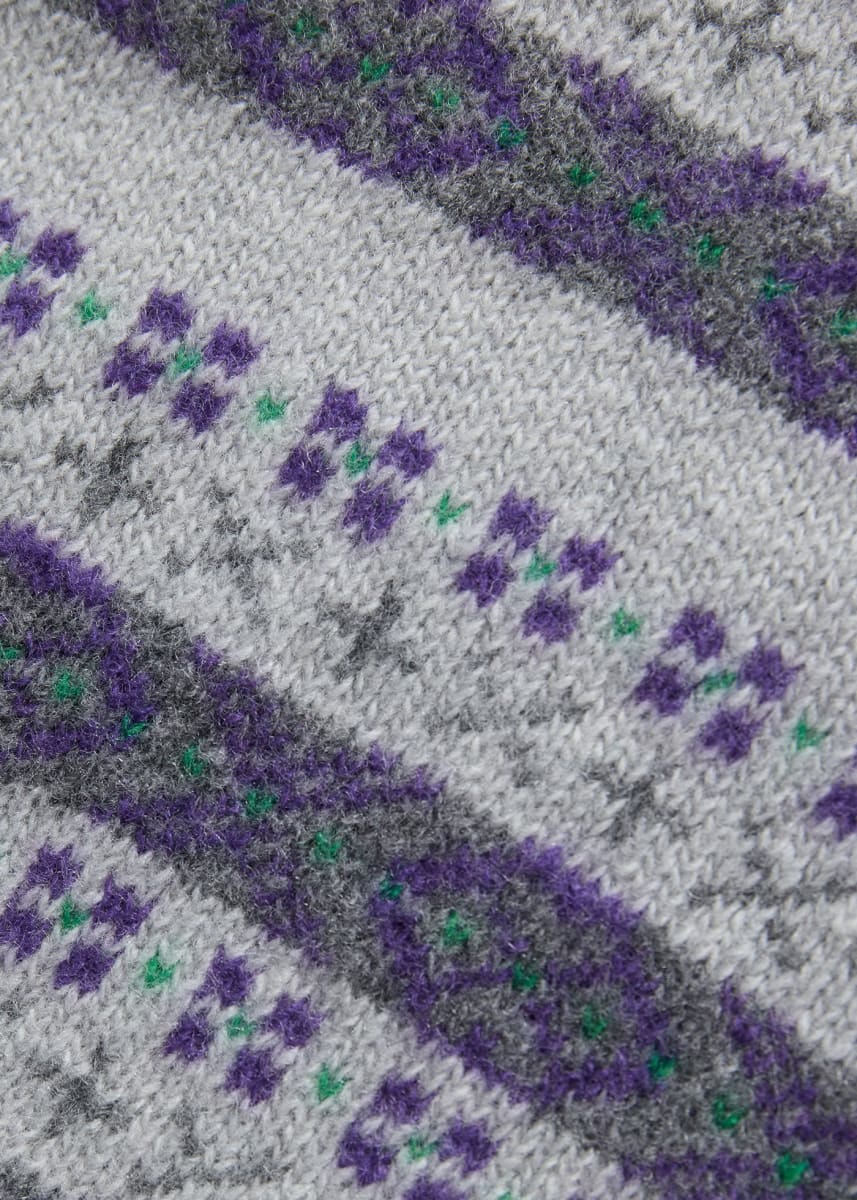Fair Isle Sweater Vest - Lavender/Multi