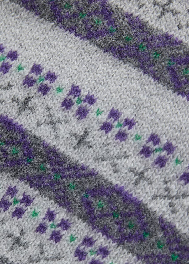 Fair Isle Sweater Vest - Lavender/Multi