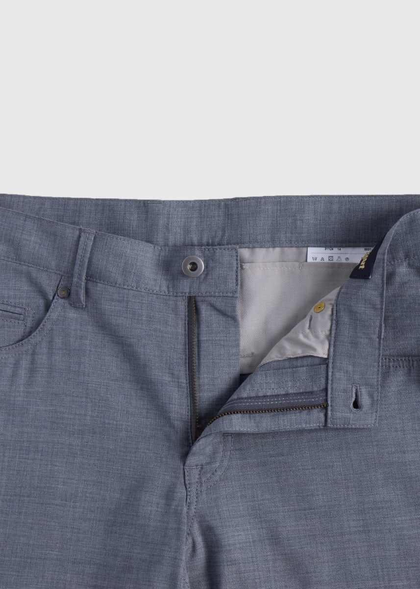 Wool Five Pocket Trouser - Light Grey