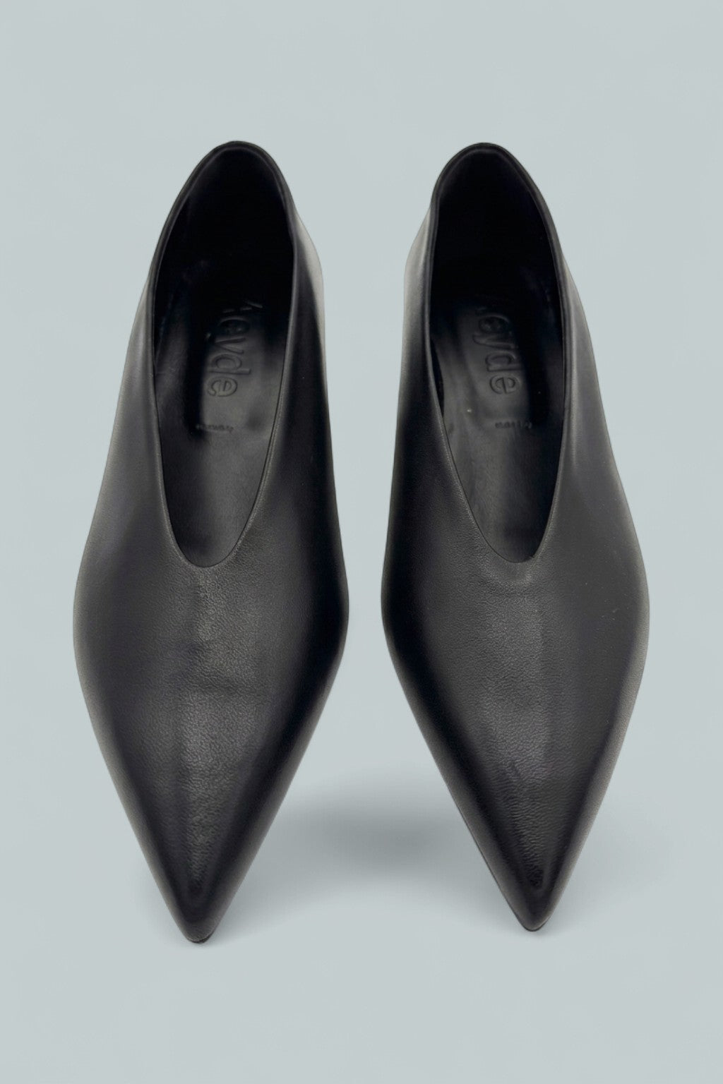 Clara Leather Kitten Heel Pumps - Black