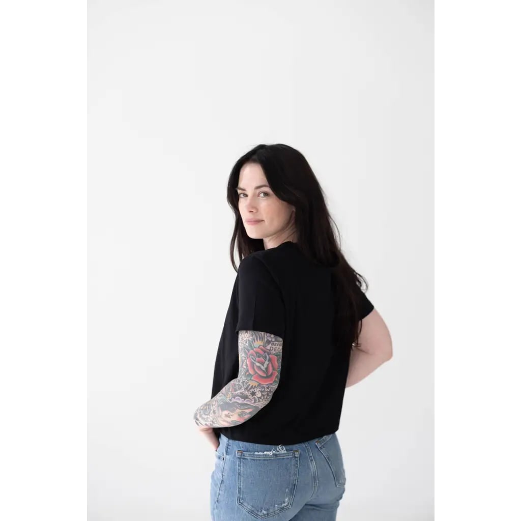 The Mom Crop in Jet Black