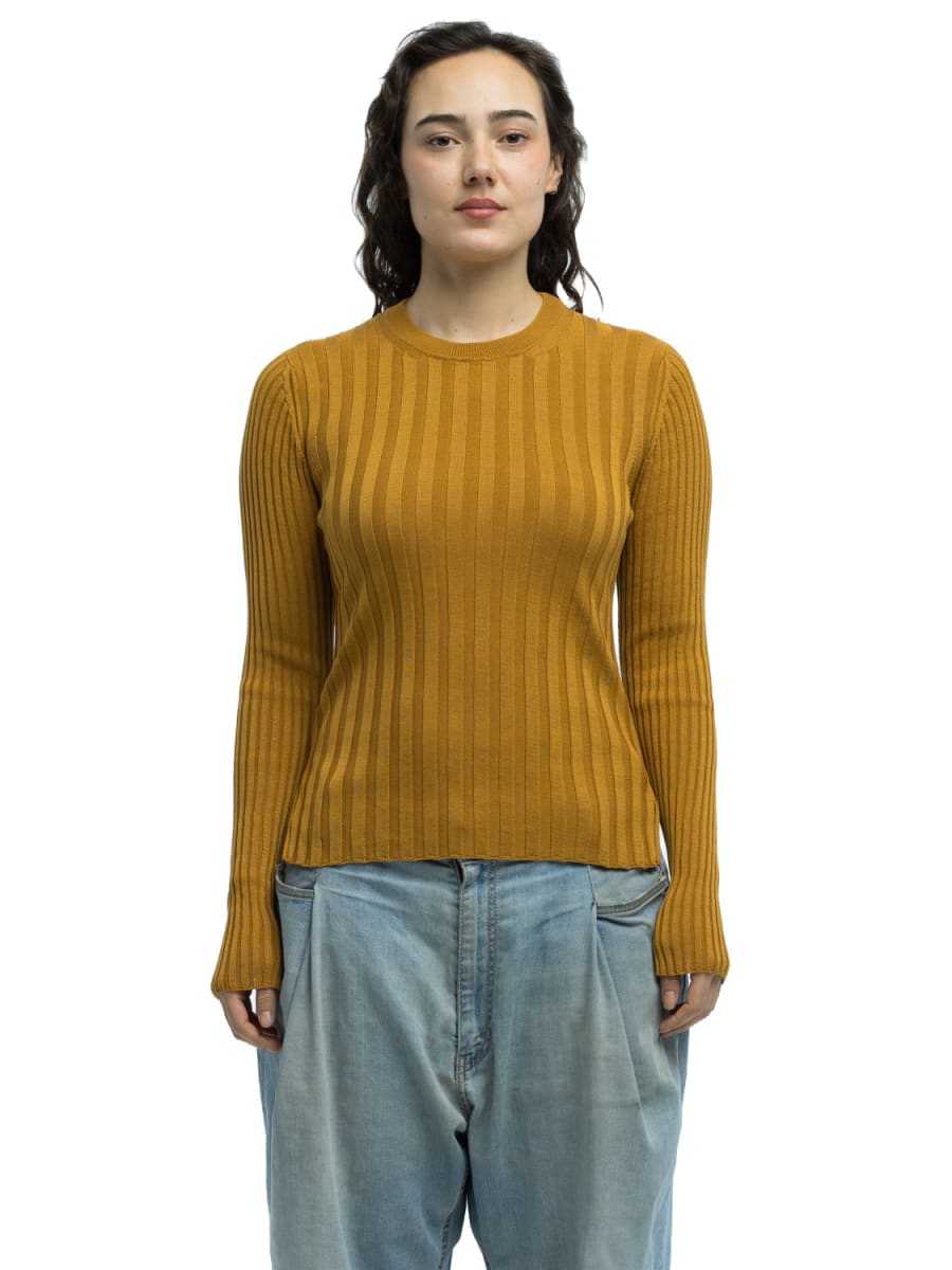 Pania Ribbed Crewneck - Ochre