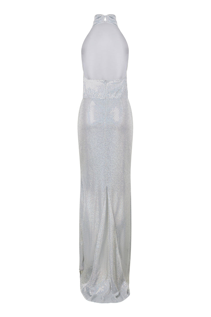 Draped Front Dress - Silver