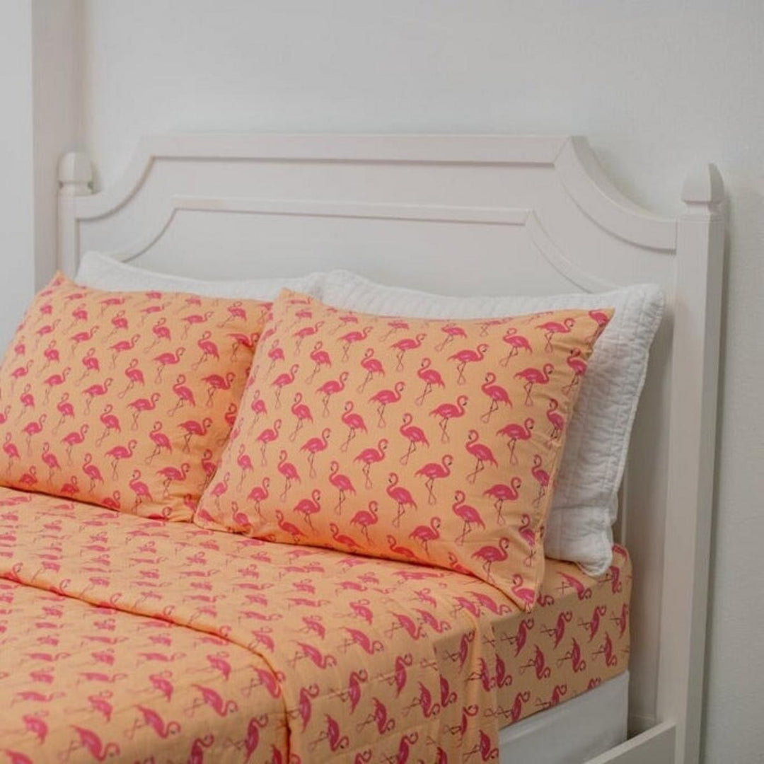Flat Sheet Twin - Flamingo Peach