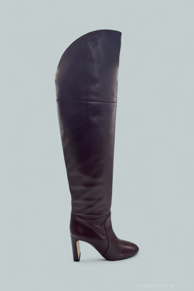 Babette Over The Knee Tubo Boots - Boysenberr - 7.5 - Boots