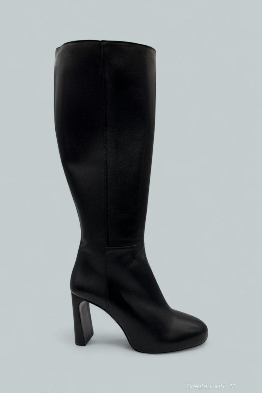 Babette Platform Zip Boots - Black - 7.5 - Boots