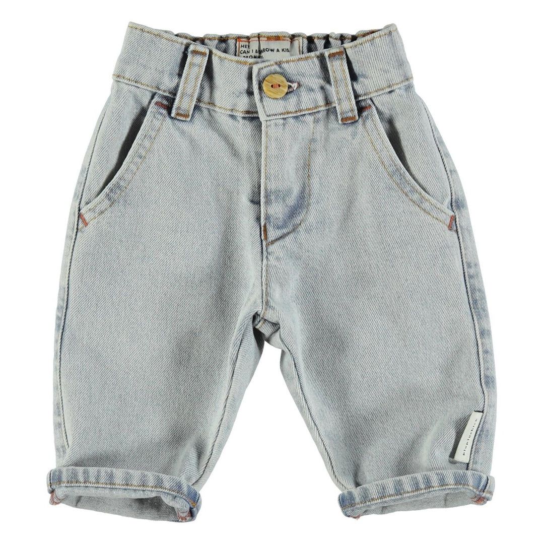 Baby Unisex Trousers - Light Blue Washed Denim