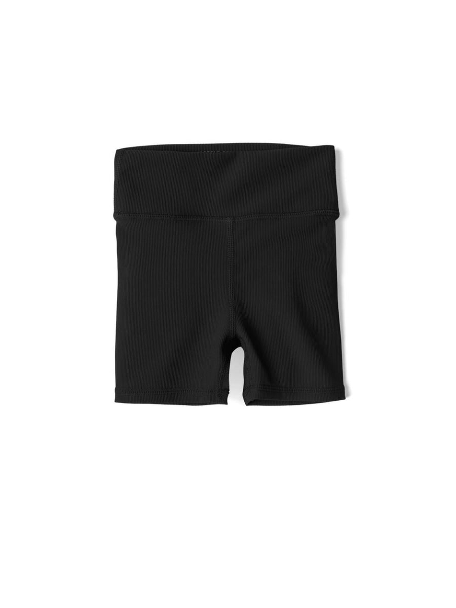 Baby Athletic Ribbed Biker Short - Black - Shorts