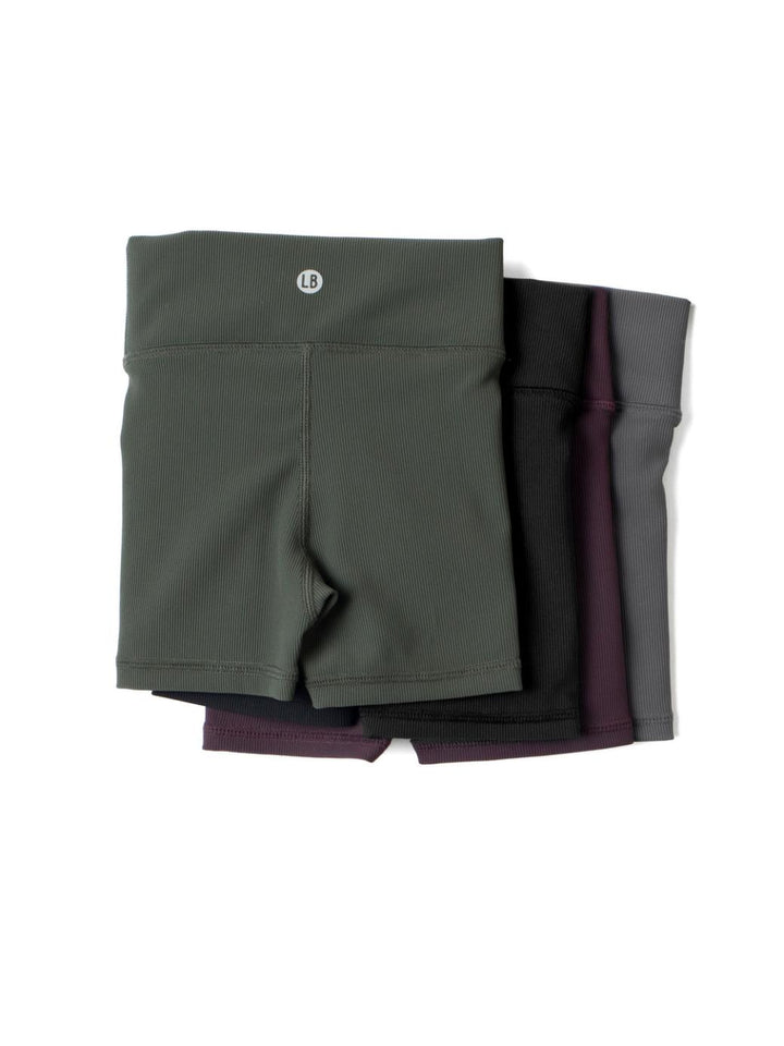 Baby Athletic Ribbed Biker Short - Forest - Shorts